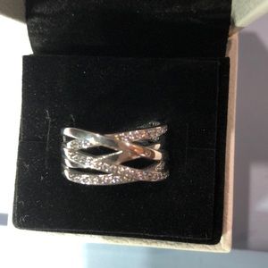 Pandora Entwined Ring & Clear CZ